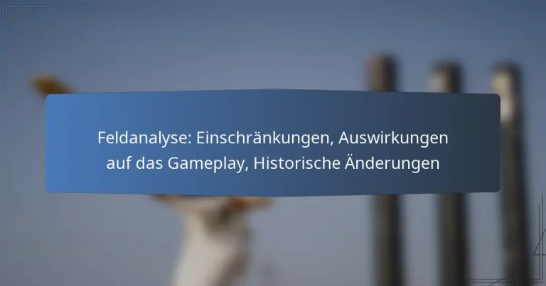 Feldanalyse: Einschränkungen, Auswirkungen auf das Gameplay, Historische Änderungen