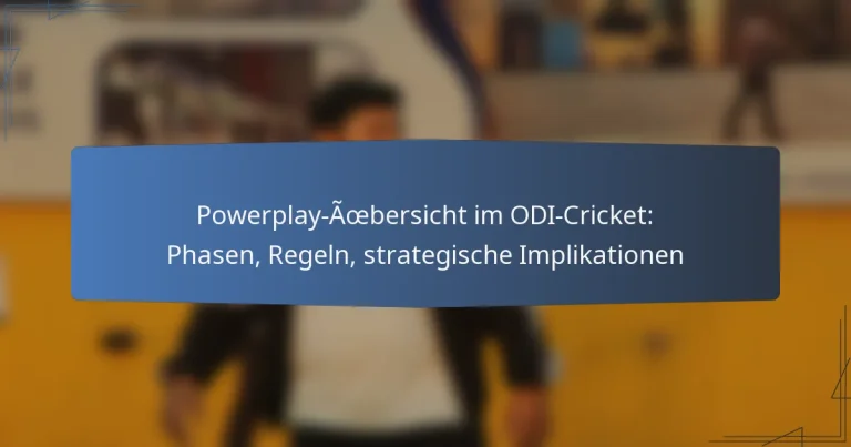 Powerplay-Übersicht im ODI-Cricket: Phasen, Regeln, strategische Implikationen
