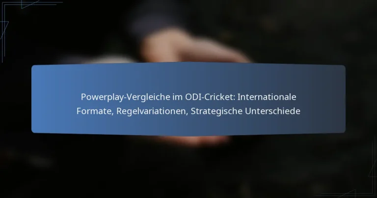 Powerplay-Vergleiche im ODI-Cricket: Internationale Formate, Regelvariationen, Strategische Unterschiede