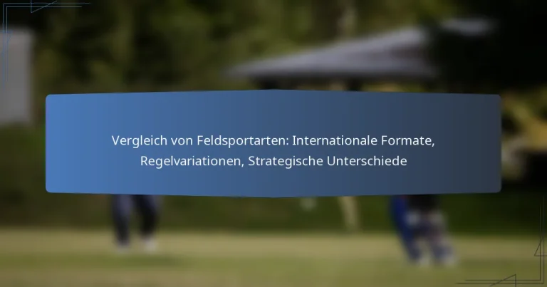 Vergleich von Feldsportarten: Internationale Formate, Regelvariationen, Strategische Unterschiede